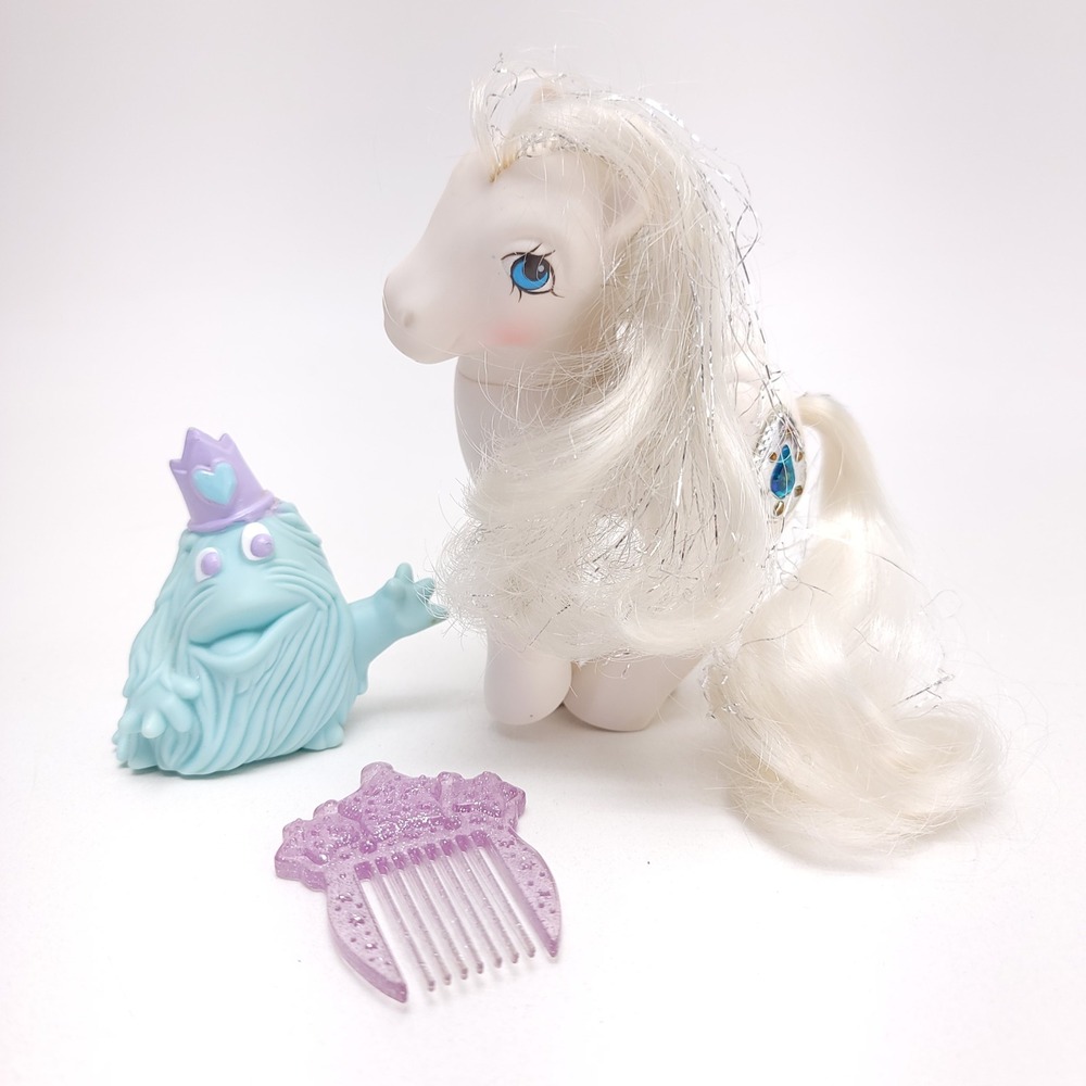 Vintage My Little Pony G1 Princess Tiffany Pegasus 1987 Hasbro White Tinsel Hair
